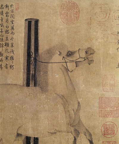 Nachtleuchtendes Weiß, Tang-Dynastie (618-907) ca. 750 (Tinte auf Papier) von Han Gan